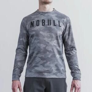 NOBULL men’s gray camo crewneck pullover size sweatshirt size large